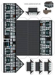 Bastelbogenserie das alte pretzschendorf grundschule pretzschendorf. Ausschneidbogen Dortmund Brackel Modellbau Haus Hausvorlage Papierarchitektur