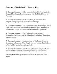 Summary Worksheet 3 Answers Summarizing Worksheet Reading Comprehension Worksheets 5th Grade Worksheets