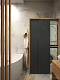 Dryer Washing Machine Cabinet Washing Machine Dryer Laundry In Bathroom Bathroom Interior