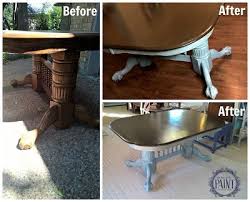 For Love Of The Paint Before And After Double Pedestal Dining Table Double Pedestal Dining Table Dining Table Makeover Dining Table