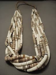 Very Unique Modernistic Santo Domingo Tan Heishi Necklace