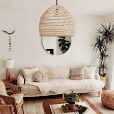 Natural Rattan Pendant Light Woven Lamp Shade Wicker Hanging Lamp Ceiling Light Shade Vintage Chandelier Handmade Lampshade Rope Lamp Shade In 2020 Rope Lamp Rattan Pendant Light Living Room Lamp Shades