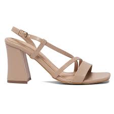 Office Shoes Strappy Leather Block Heel Sandals