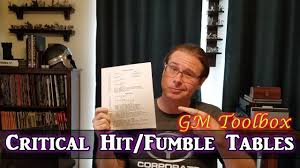 Critical Hit Fumble Tables Gm Toolbox