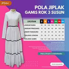 Maybe you would like to learn more about one of these? Pola Jiplak Gamis Rok 3 Susun Jp044 Shopee Indonesia