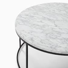 Marble top coffee table coffee table stone coffee table marble round coffee table oval marble coffee table white marble coffee west elm avery carrara marble coffee table has a smooth marble top and a gleaming mirrored shelf, with finished brushed light gold frame with. Streamline Round Coffee Table
