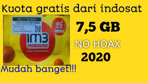 Cara Mendapatkan Kuota Gratis Indosat 750 Mb Hingga 7 5 Gb 24 Jam 2020 Youtube