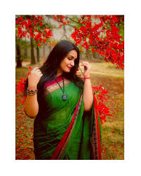 Image May Contain 1 Person Standing Saree Nair Hair Beauty