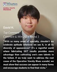 Congratulations to David H., 16 and a student at The Bronx High School of  Science in New York, U.S., for his top comment in response to Hayoon C.