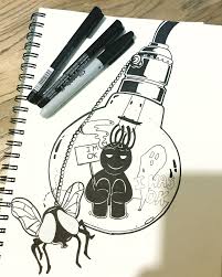 Burnout This Is My First Doodle A Few Markers And A Weird Day Can End Up In A Beautiful Draw Cheer Up Doodles Cheer Up Drawings