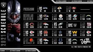 The nfl is scheduled to release the raiders 2021 schedule wednesday night. Ne4cku5qffaa M