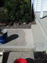 You can demolish and remove the old surface, prepare the base, and pour a new slab; Pine Tree Home Resurfacing Concrete Porch Makeover Concrete Patio Makeover Porch Makeover Patio Makeover