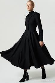 Long Wool Coat Maxi Coat Black Coat Dress Coat Hooded Etsy In 2020 Long Wool Coat Trendy Coat Black Dress Coat