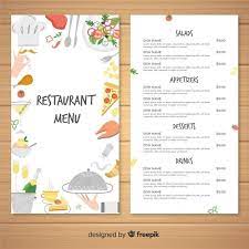 Once you have a general understanding of how menu items 3. Download Lovely Hand Drawn Restaurant Menu For Free Menu Illustration Menu Restaurant How To Draw Hands