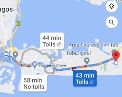 Image of Google Maps start navigation button
