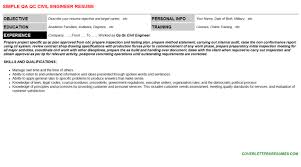 qa qc civil engineer job letter & resume