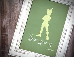 Never Grow Up Disney Peter Pan Inspired Baby Boy Or Girl Birth Gift Idea Nursery Room Wall Art Decor Baby Boy Gifts Diy Wall Art Decor Prints Peter Pan Disney