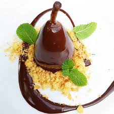 Poire Infusee Gingembre Et Citronnelle Crumble Breton Et Chocolat Chaud Menubistronomique Poire Crumble Chocolat Yummy D Crumble Cuisine Bistronomie
