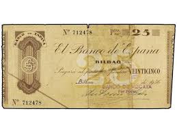 Maybe you would like to learn more about one of these? 25 Pesetas 1936 Banco De Espana Bilbao Antefirma Banco De Vizcaya Pequenas Roturas Y Restos D