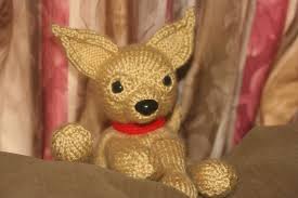 Knitted Chihuahua Doll Tan Knit Amigurumi Toy Dog Puppy Etsy Knitting Chihuahua Dolls