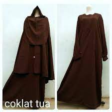 Jual patung keramik gajah warna coklat tua inkuiri com. Setelan Gamis Polos Coklat Tua Jilbab Free Cadar Tali Shopee Indonesia