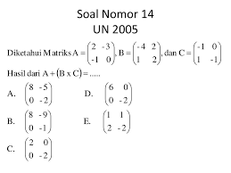 Nov 03, 2020 · soal pilihan ganda matriks dan jawabannya. Matriks 20 Soal Pilihan Ganda Durasi Tiap Soal 3 Menit Ppt Download
