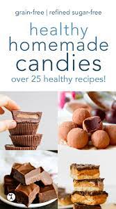 This is a collection of 20+ healthy homemade candy recipes! Healthy Homemade Candies Paleo Keto Vegan Options