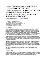 Ptk penjas atletik lompat loncat kenaikan pangkat. Contoh Ptk Bahasa Inggris Smp Kurikulum 2013