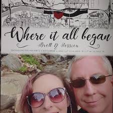 Engagement Gift, Engagement Custom Gift Map, Custom Map Print, Where She  Said Yes, Couples Gift, Address Map Canvas