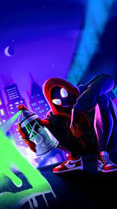 Miles Morales Ultimate Spider Man Into The Spider Verse Marvel Background Marvel Wallpaper Marvel Superhero Posters