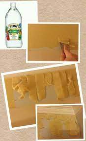 To Remove Wall Paper Border Peel Off Top Decorative Layer Or Score It Pour Vinegar Into A Spray Bottl Remove Wall Removable Wallpaper Remove Wallpaper Glue