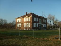 Old School Building In Arcadia Kansas Old School House School Building Unique Buildings