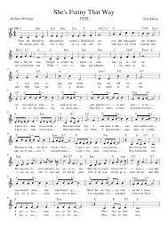 She's Funny That Way Sheet Music with Chords for Piano (Solo) easy |  MuseScore.com