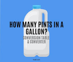 How Many Pints In A Gallon Conversion Table Converter
