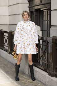 Wearing ankle boots with a flowing dress is a good way to add juxtaposition and a bit of edge to the style. 14 Dresses With Boots Outfits Cute Dress Boots Outfit Ideas