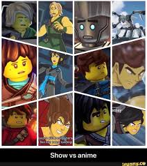 Show Vs Anime Show Vs Anime Ifunny Lego Ninjago Movie Lego Ninjago Lego Ninjago Minifigures