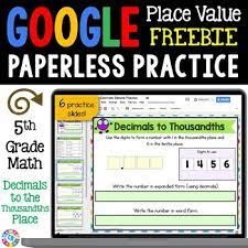 Check also decimal operations word problems. Free 5th Grade Decimal Place Value For Google Classroom 5 Nbt 3