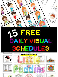 Visual schedules are a wonderful way to set your day up for success. Free Visual Schedules Little Puddins Free Printables