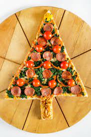 Christmas Tree Pizza Recipe Christmas Tree Food Homemade Christmas Tree Christmas Pizza