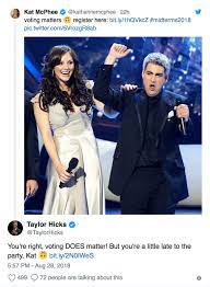 Katharine Mcphee Blasted By Taylor Hicks Following Lame Attempt At Shade The Hollywood Gossip