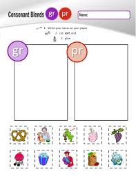 R Consonant Blends Br Cr Dr Fr Gr Pr Tr Sorting Sheets Blends Worksheets English Worksheets For Kindergarten Consonant Blends