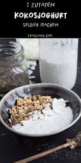 Kokosjoghurt Selber Machen 2 Zutaten Aus Dem Mixer Frau Janik Kokos Joghurt Rezepte Lebensmittel Essen