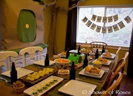 Shower Of Roses A Hobbit Birthday Party Hobbit Party The Hobbit Party