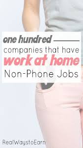 Work From Home Jobs 100 Non Phone Mega List Work From Home Moms Home Jobs Make Money From Home
