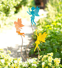 Shop wayfair for all the best garden stakes. Metal Fairy Silhouette Garden Stakes Set Of 3 Wind And Weather