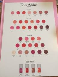 Color Chart For New Reformulated Dior Addict Lipstick