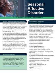 Symptoms of depression may include. Nimh Seasonal Affective Disorder