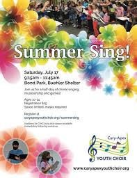In sing 2, buster moon and his cast of underdogs push their talents beyond their local theater. Summer Sing 2 Fred G Bond Metro Park Cary July 17 2021 Allevents In