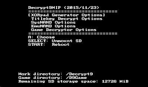 I have a diesel car vin tuner , looking for h&s code generator software to unlock it ? Decrypt9 Nintendo 3ds Dekazeta