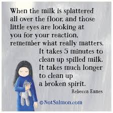 A Good Parent Doesn T Cry Over Spilled Milk Parenting Quotes Words Parenting